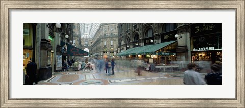 Framed Large group of people on the street, Milan, Italy Print