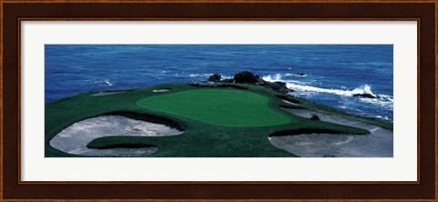 Framed Pebble Beach Golf Course 8th Green Carmel CA Print