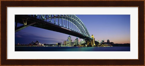Framed Low angle view of a bridge, Sydney Harbor Bridge, Sydney, New South Wales, Australia Print