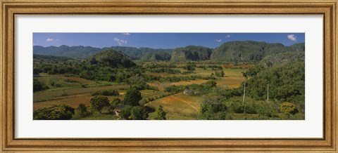 Framed High angle view of a landscape, Valle De Vinales, Pinar Del Rio, Cuba Print