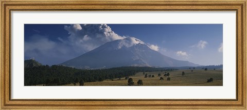 Framed Clouds over a mountain, Popocatepetl Volcano, Mexico Print