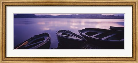 Framed Fishing Boats, Loch Awe, Scotland Print