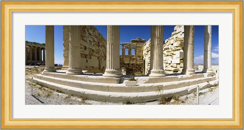 Framed Ruins of a temple, Parthenon, The Acropolis, Athens, Greece Print