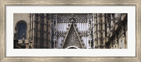 Framed Close-up of a cathedral, Seville Cathedral, Seville, Spain Print