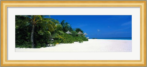Framed Beach in The Maldives Print