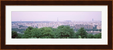 Framed High angle view of a city, Saint-Cloud, Paris, France Print