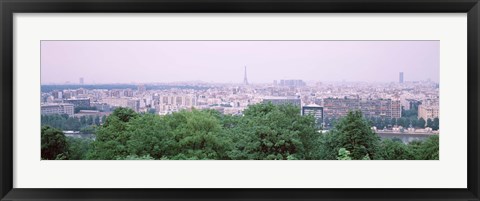 Framed High angle view of a city, Saint-Cloud, Paris, France Print