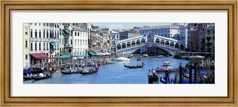 Framed Rialto Bridge &amp; Grand Canal Venice Italy Print