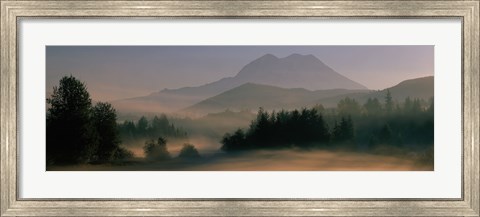 Framed Sunrise, Mount Rainier Mount Rainier National Park, Washington State, USA Print