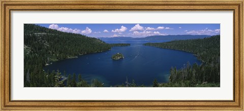 Framed High angle view of a lake, Lake Tahoe, California, USA Print