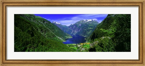 Framed Geirangerfjord, Flydalsjuvet, More Og Romsdal, Norway Print