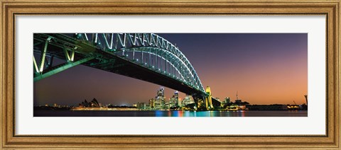 Framed Skyline Harbour Bridge Sydney Australia Print