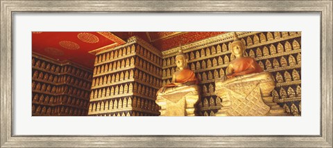 Framed Buddhas Wat Xien Thong Luang Prabang Laos Print