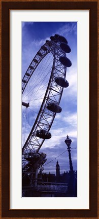 Framed Low angle view of the London Eye, Big Ben, London, England Print