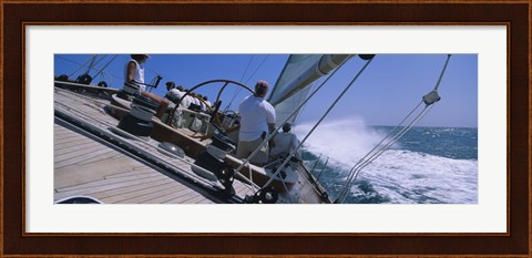 Framed Group of people racing in a sailboat, Grenada Print