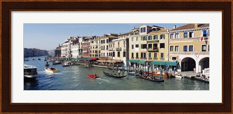 Framed High angle view of a canal, Grand Canal, Venice, Italy Print