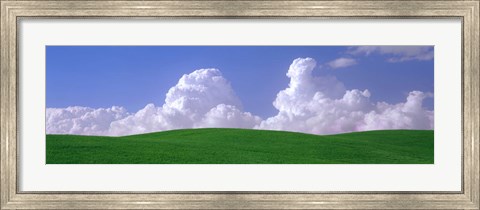 Framed USA, Washington, Palouse, wheat and clouds Print