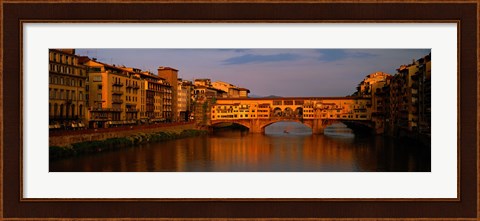 Framed Ponte Vecchio Arno River Florence Italy Print