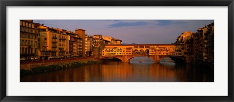 Framed Ponte Vecchio Arno River Florence Italy Print