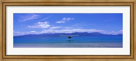Framed Float Plane Hope Island Great Barrier Reef Australia Print