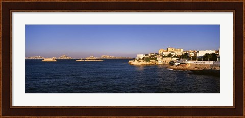 Framed Buildings at the waterfront, Marseille, France Print