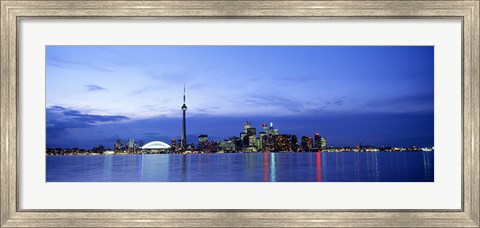 Framed Buildings at the waterfront, CN Tower, Toronto, Ontario, Canada Print