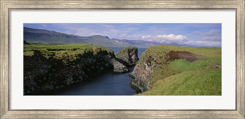 Framed Water Flowing From The Valley, Snaefellsnes Peninsula, Iceland Print