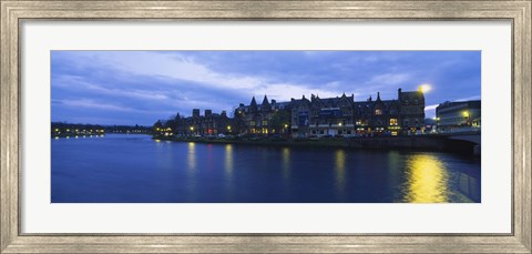Framed Buildings On The Waterfront, Inverness, Highlands, Scotland, United Kingdom Print
