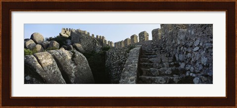 Framed Low angle view of staircase of a castle, Castelo Dos Mouros, Sintra, Portugal Print