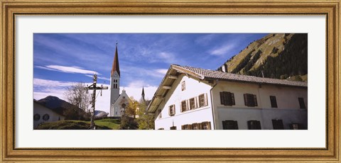 Framed Low Angle View Of A Church, Holzgau, Lechtal, Austria Print