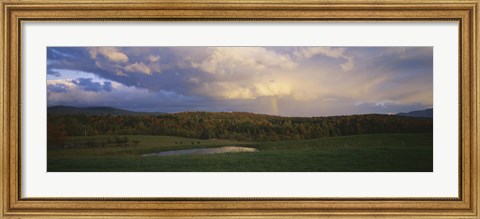 Framed Clouds over a landscape, Eden, Vermont, New England, USA Print