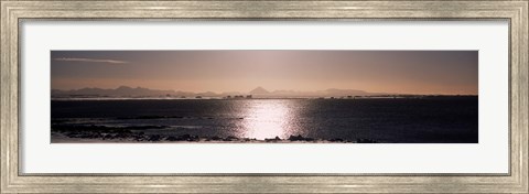 Framed Ocean at dusk, Bessastadir, Iceland Print