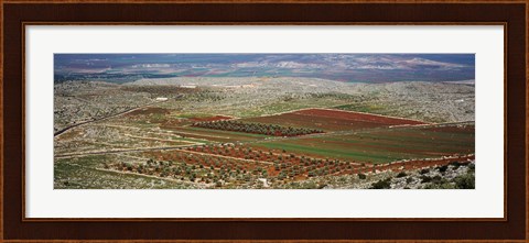 Framed Panoramic view of a landscape, Aleppo, Syria Print