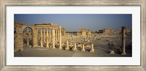 Framed Old ruins of a temple, Temple Of Bel, Palmyra, Syria Print