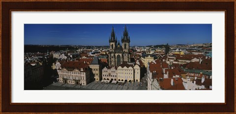 Framed High angle view of a cityscape, Prague Old Town Square, Old Town, Prague, Czech Republic Print