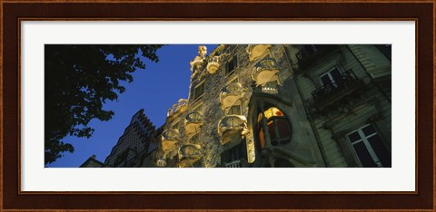 Framed Low angle view of a building, Casa Batllo, Barcelona, Catalonia, Spain Print
