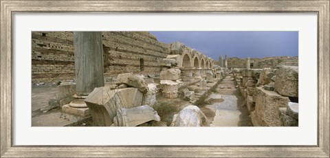 Framed Ruins of ancient Roman city, Leptis Magna, Libya Print