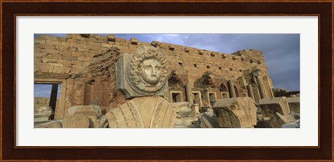 Framed Statue in an old ruined building, Leptis Magna, Libya Print
