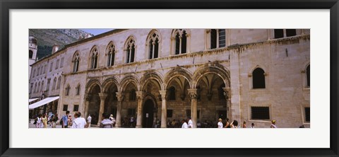 Framed Group of people in front of a palace, Rector&#39;s Palace, Dubrovnik, Croatia Print