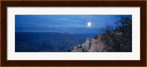 Framed Rock formations at night, Yaki Point, Grand Canyon National Park, Arizona, USA Print