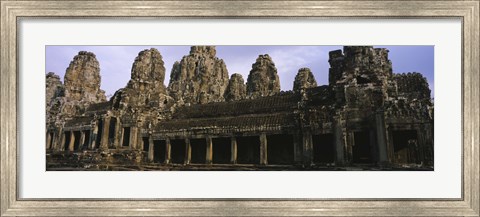 Framed Facade of an old temple, Angkor Wat, Siem Reap, Cambodia Print