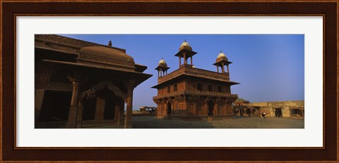 Framed Low angle view of a building, Fatehpur Sikri, Fatehpur, Agra, Uttar Pradesh, India Print
