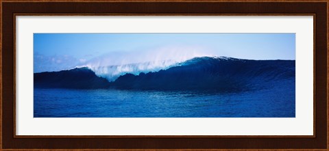 Framed Waves in the ocean, Tahiti, French Polynesia Print