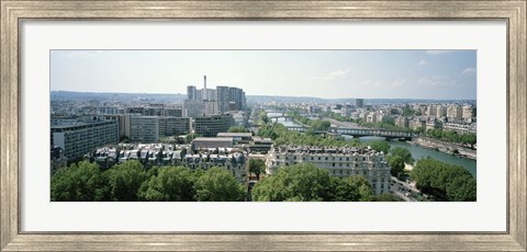 Framed High angle view of a cityscape viewed from the Eiffel Tower, Paris, France Print