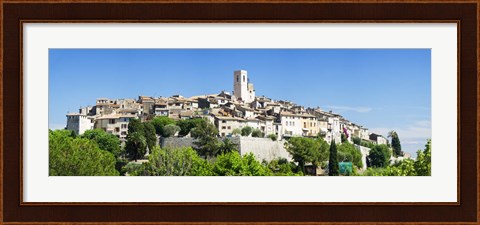 Framed Low angle view of a walled city, Saint Paul De Vence, Provence-Alpes-Cote d&#39;Azur, France Print