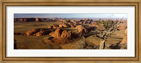 Framed Rock Formations from a Distance, Monument Valley, Arizona, USA Print