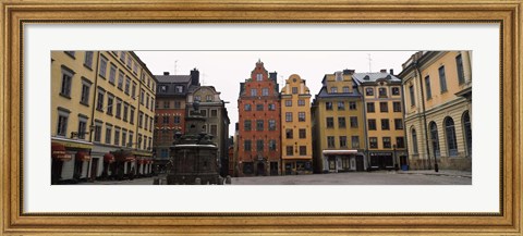 Framed Buildings in a city, Stortorget, Gamla Stan, Stockholm, Sweden Print