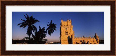 Framed Torre De Belem, Belem, Lisbon, Portugal Print