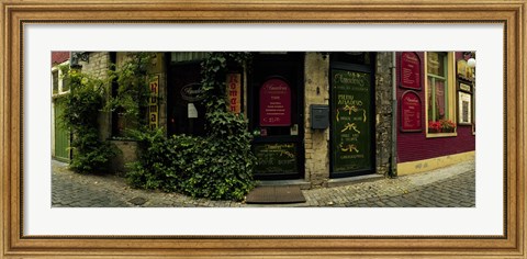 Framed Street corner, Patershol, Ghent, East Flanders, Flemish Region, Belgium Print