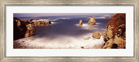 Framed Moonlight exposure, Big Sur, California Print